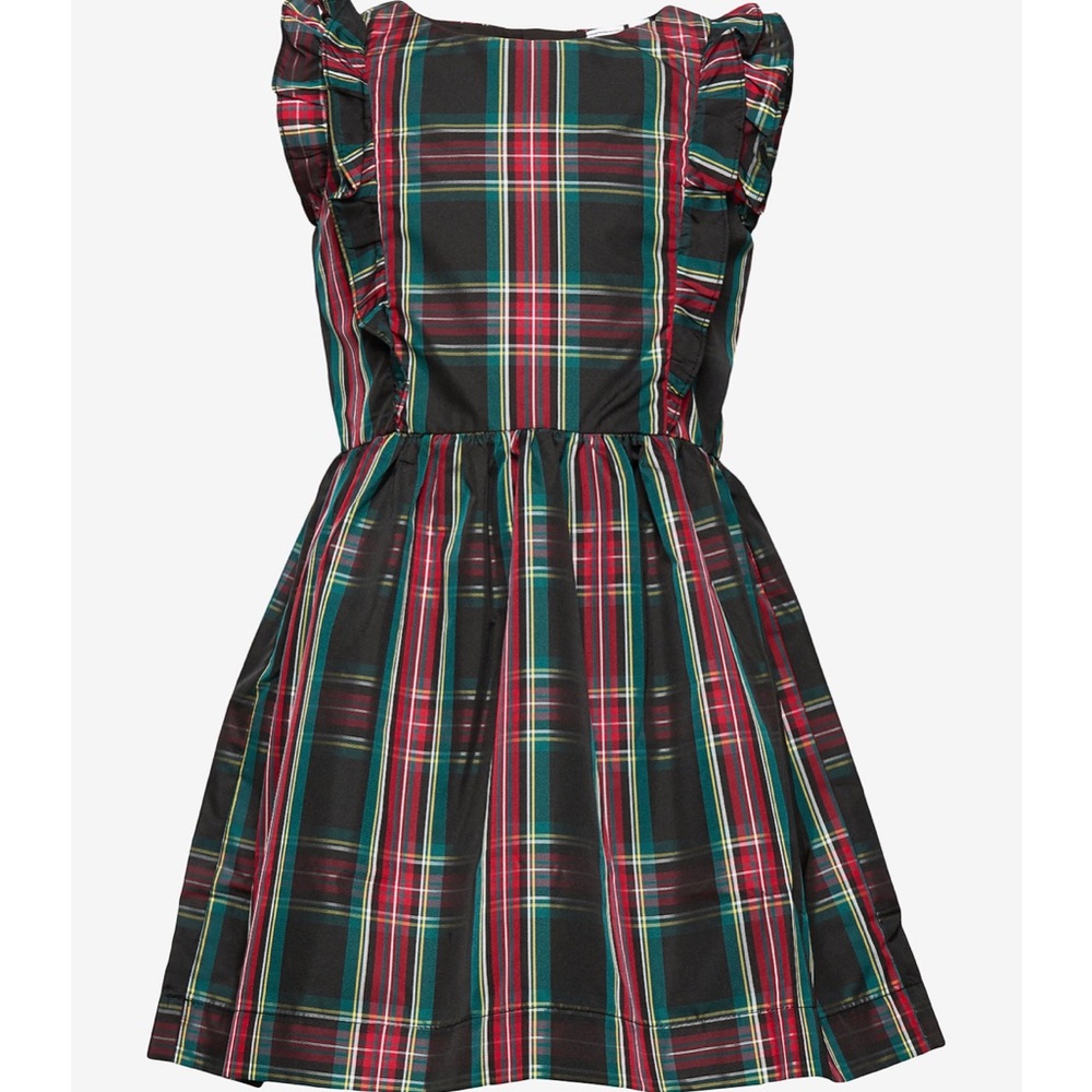 Black plaid girls XS holiday dress